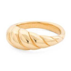 Mia Fiore Made In Italy 18kt Gold Plated Puffed Croissant Ring